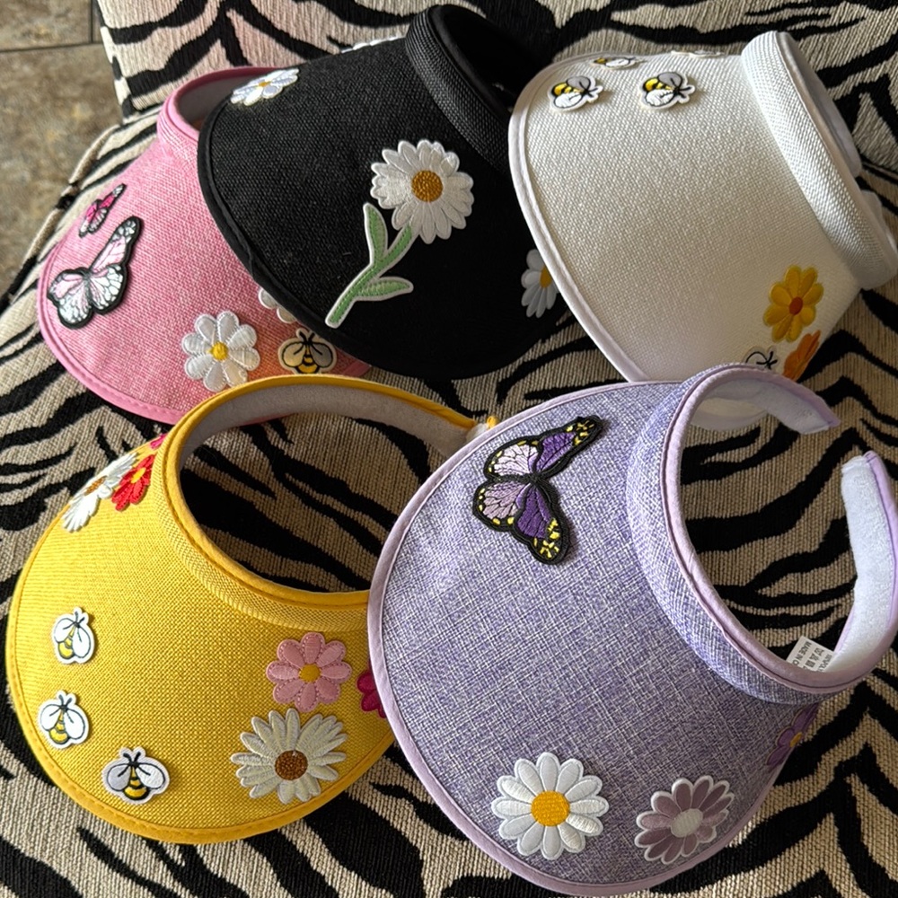 Multicolor  Sun Visors , spring patches ! Brand new.